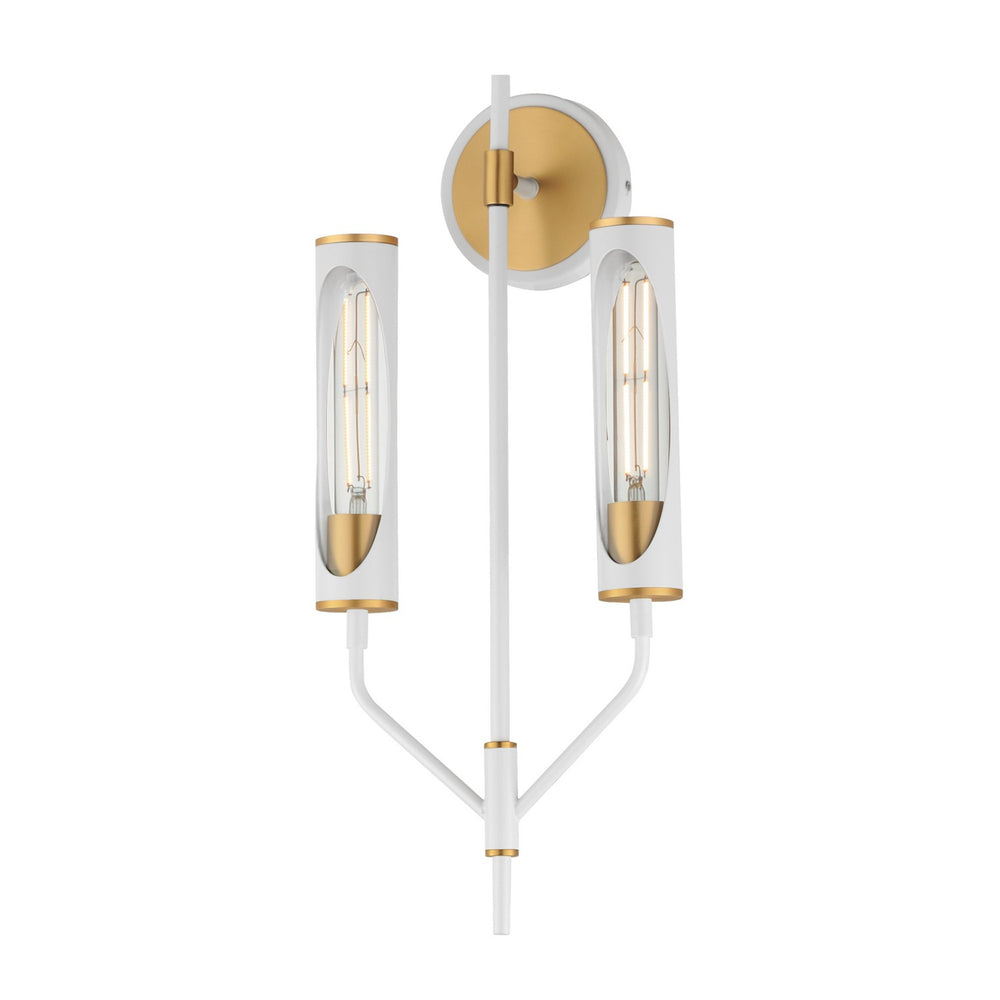 Maxim - LED Wall Sconce - Regent - Light French Gray / Natural Aged Brass- Union Lighting Luminaires Decor