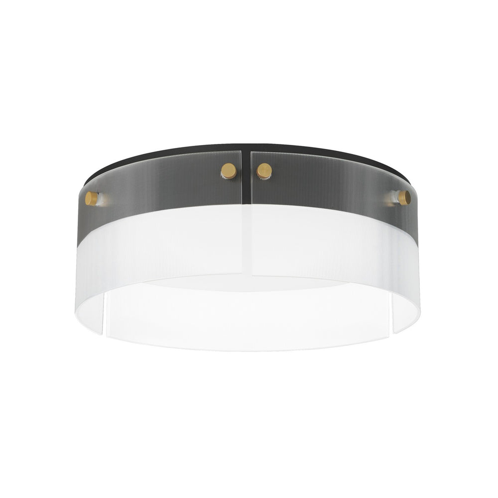 Maxim - LED Flush Mount - Spectre - Black / Natural Aged Brass- Union Lighting Luminaires Decor