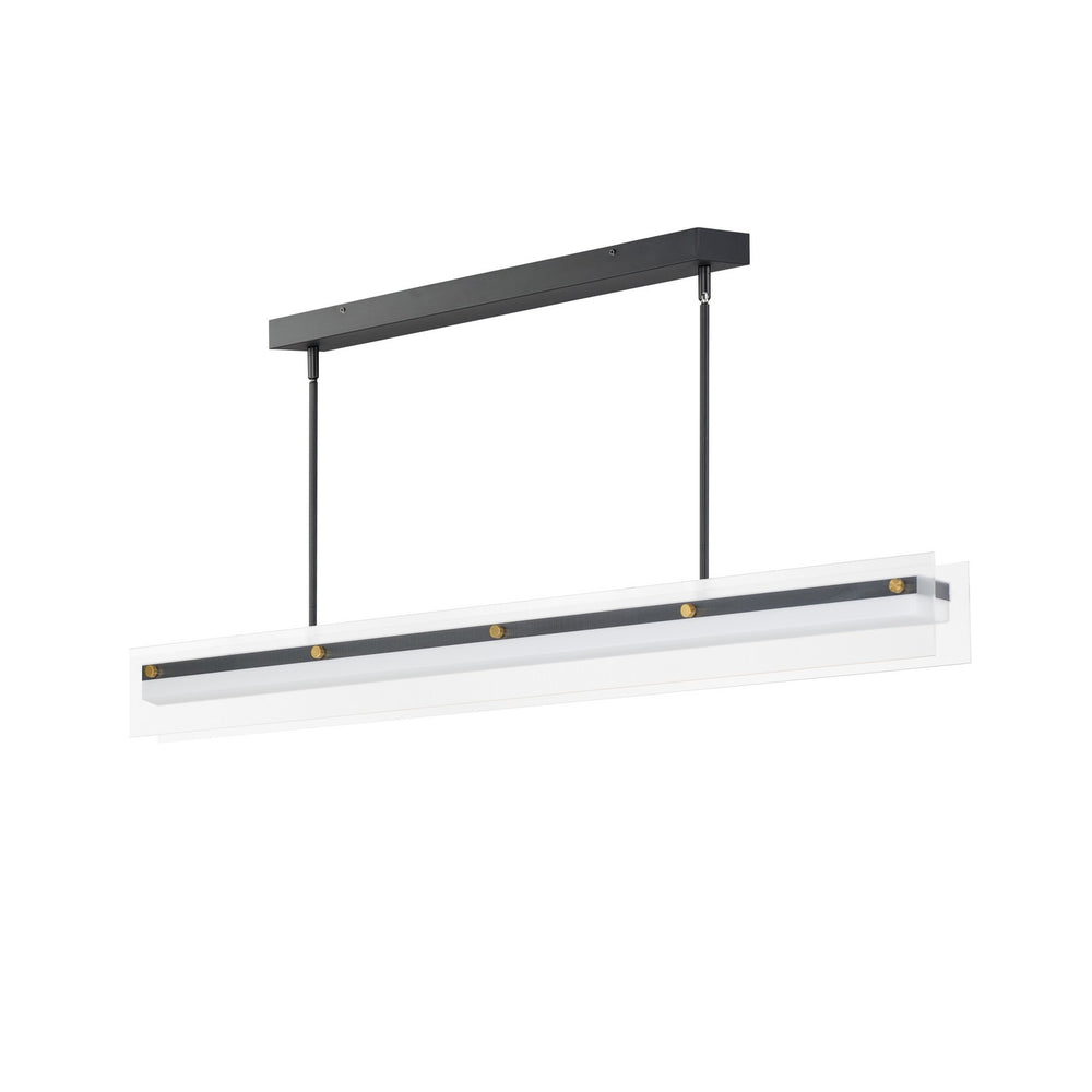 Maxim - LED Linear Pendant - Spectre - Black / Natural Aged Brass- Union Lighting Luminaires Decor