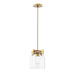 Maxim - One Light Pendant - Scoop - Natural Aged Brass- Union Lighting Luminaires Decor