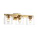 Maxim - Three Light Bath Vanity - Scoop - Natural Aged Brass- Union Lighting Luminaires Decor