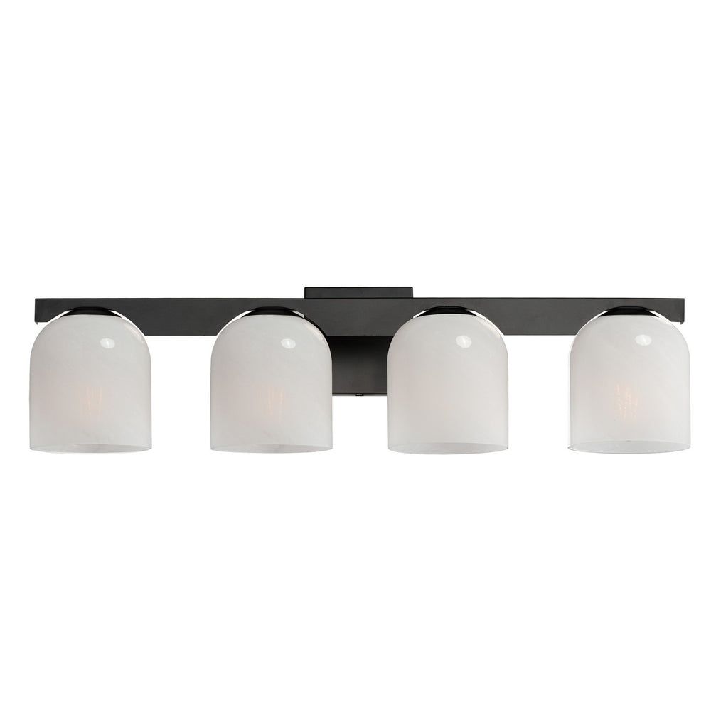 Maxim - Four Light Bath Vanity - Scoop - Black- Union Lighting Luminaires Decor