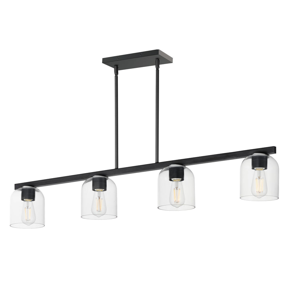 Maxim - Four Light Linear Pendant - Scoop - Black- Union Lighting Luminaires Decor