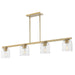 Maxim - Four Light Linear Pendant - Scoop - Natural Aged Brass- Union Lighting Luminaires Decor