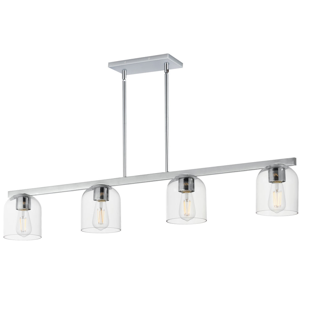 Maxim - Four Light Linear Pendant - Scoop - Polished Chrome- Union Lighting Luminaires Decor