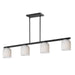 Maxim - Four Light Linear Pendant - Scoop - Black- Union Lighting Luminaires Decor