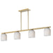 Maxim - Four Light Linear Pendant - Scoop - Natural Aged Brass- Union Lighting Luminaires Decor