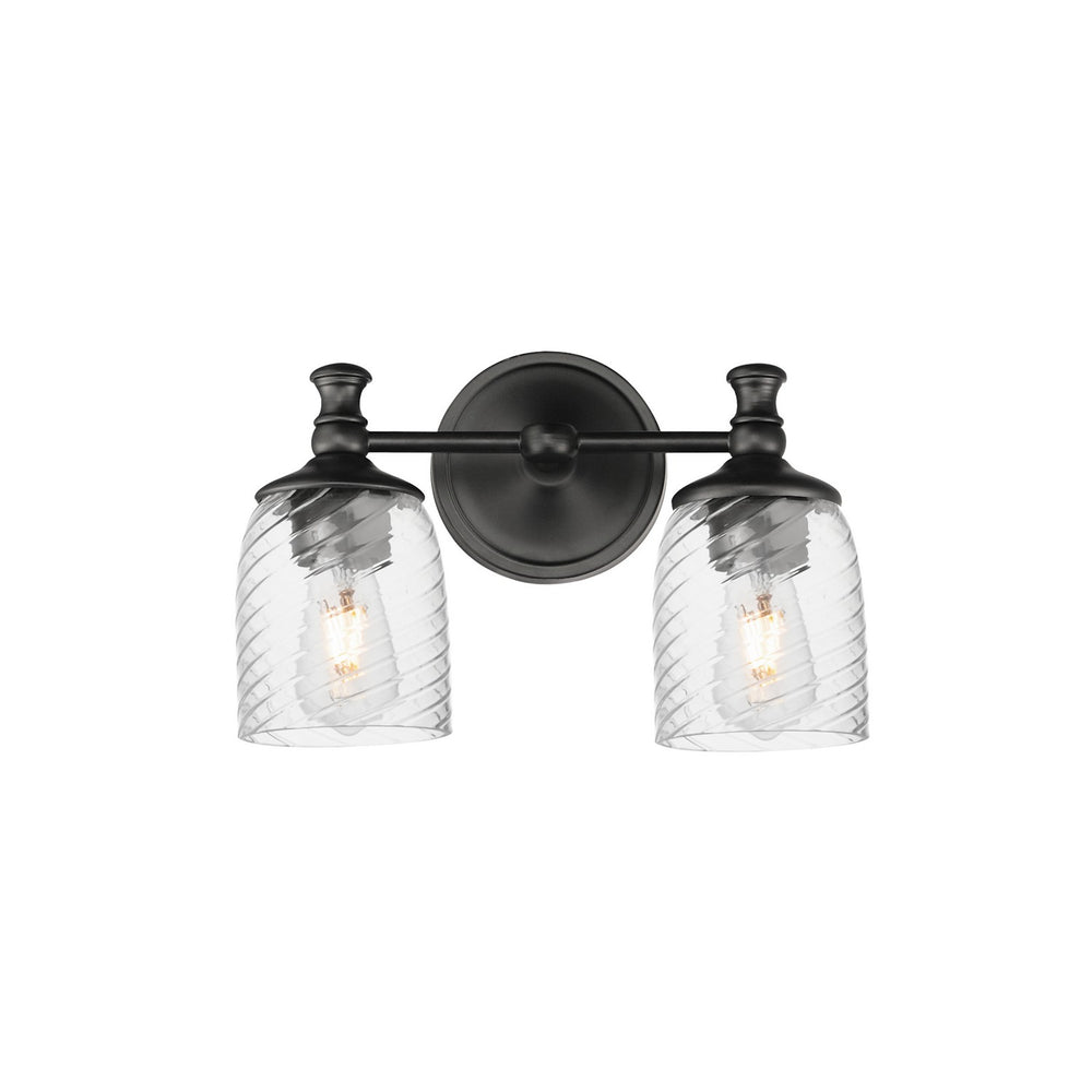 Maxim - Two Light Wall Sconce - Swirl - Black- Union Lighting Luminaires Decor