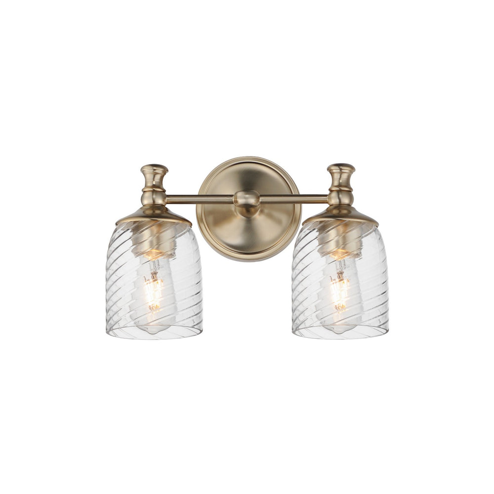 Maxim - Two Light Wall Sconce - Swirl - Satin Champagne- Union Lighting Luminaires Decor