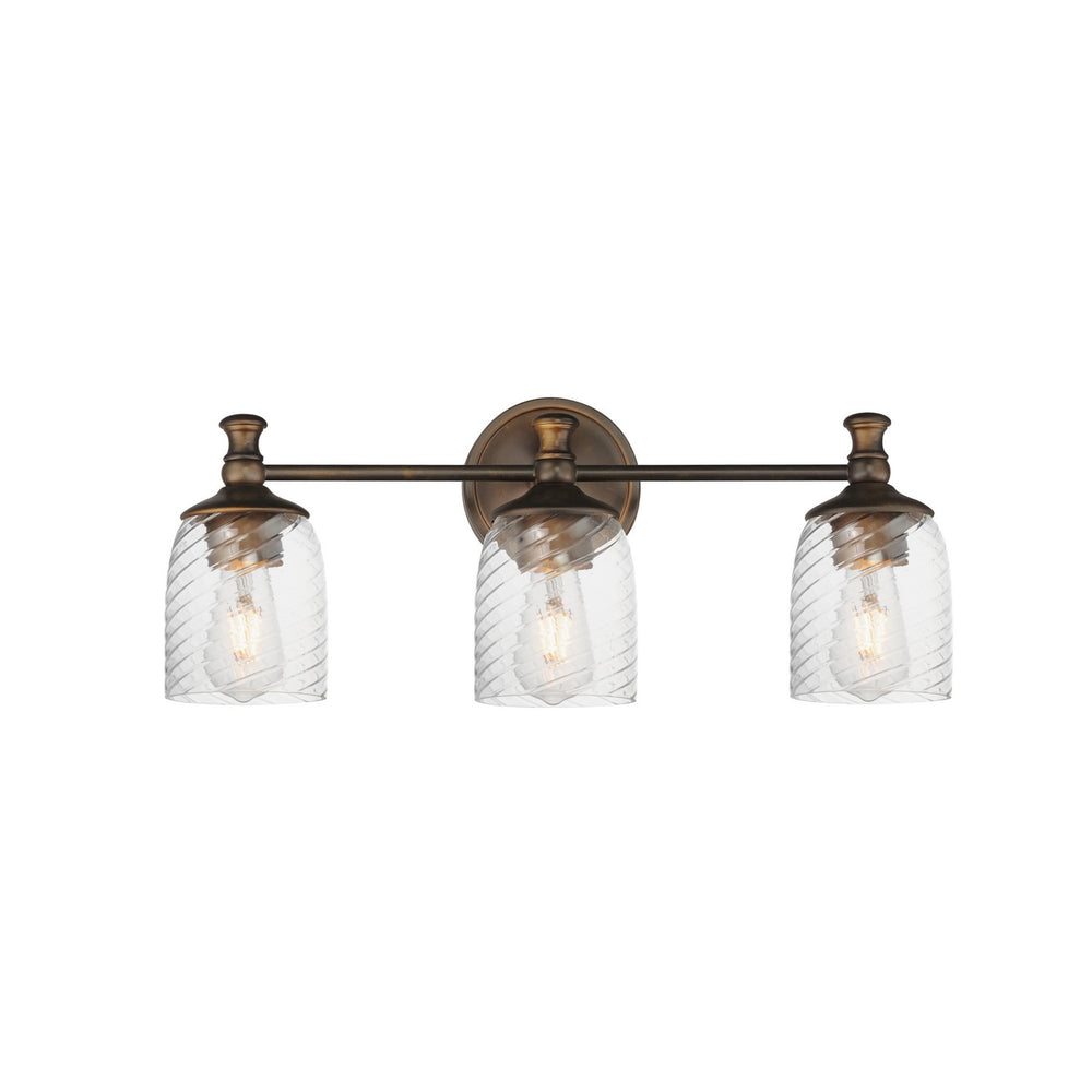 Maxim - Three Light Bath Vanity - Swirl - Antique Bronze- Union Lighting Luminaires Decor