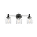 Maxim - Three Light Bath Vanity - Swirl - Black- Union Lighting Luminaires Decor