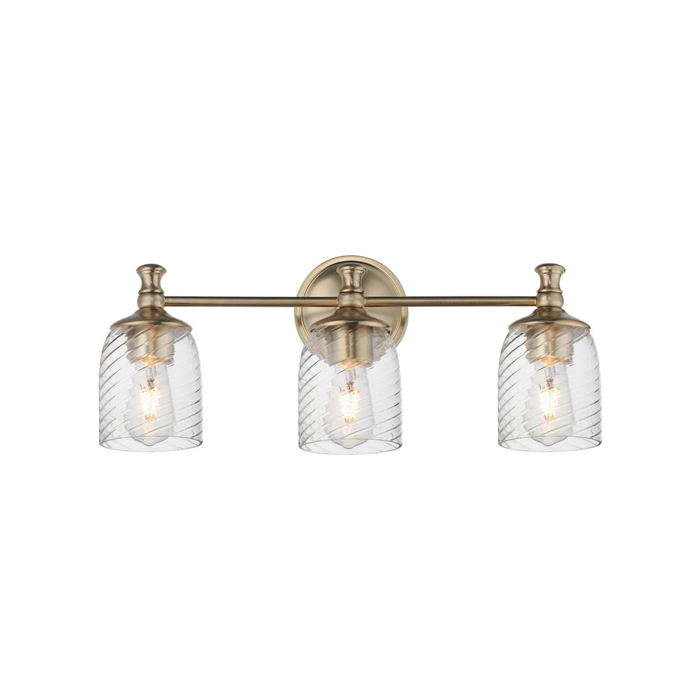Maxim - Three Light Bath Vanity - Swirl - Satin Champagne- Union Lighting Luminaires Decor