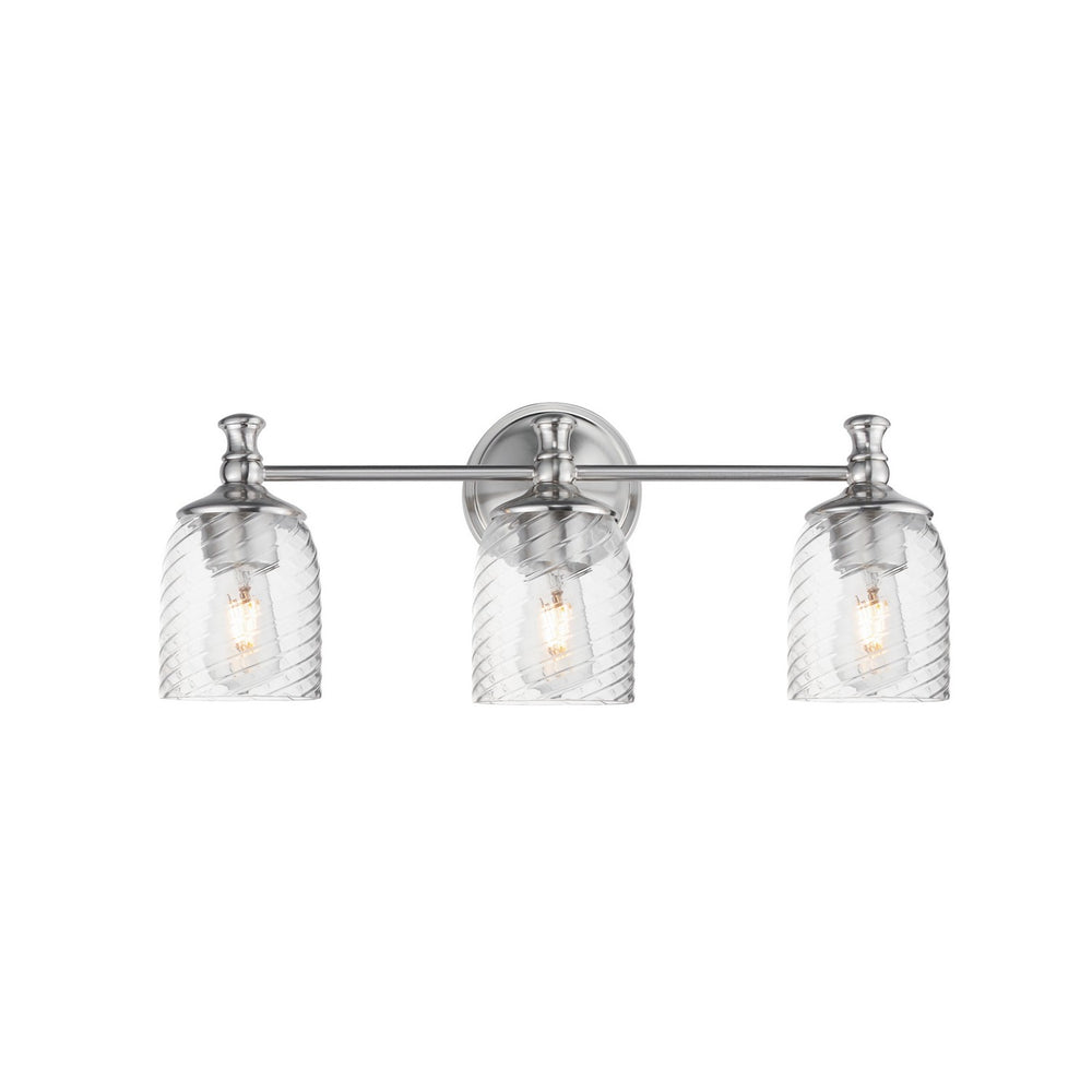 Maxim - Three Light Bath Vanity - Swirl - Satin Nickel- Union Lighting Luminaires Decor