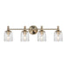 Maxim - Four Light Bath Vanity - Swirl - Satin Champagne- Union Lighting Luminaires Decor