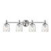 Maxim - Four Light Bath Vanity - Swirl - Satin Nickel- Union Lighting Luminaires Decor