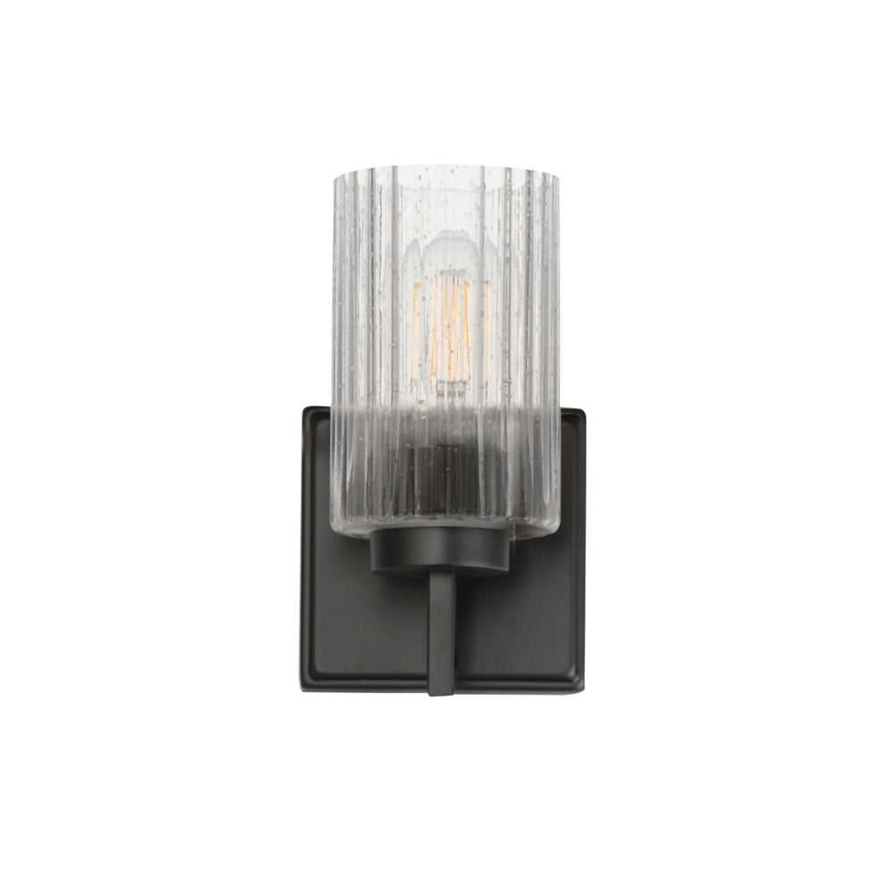 Maxim - One Light Wall Sconce - Rigata - Black- Union Lighting Luminaires Decor