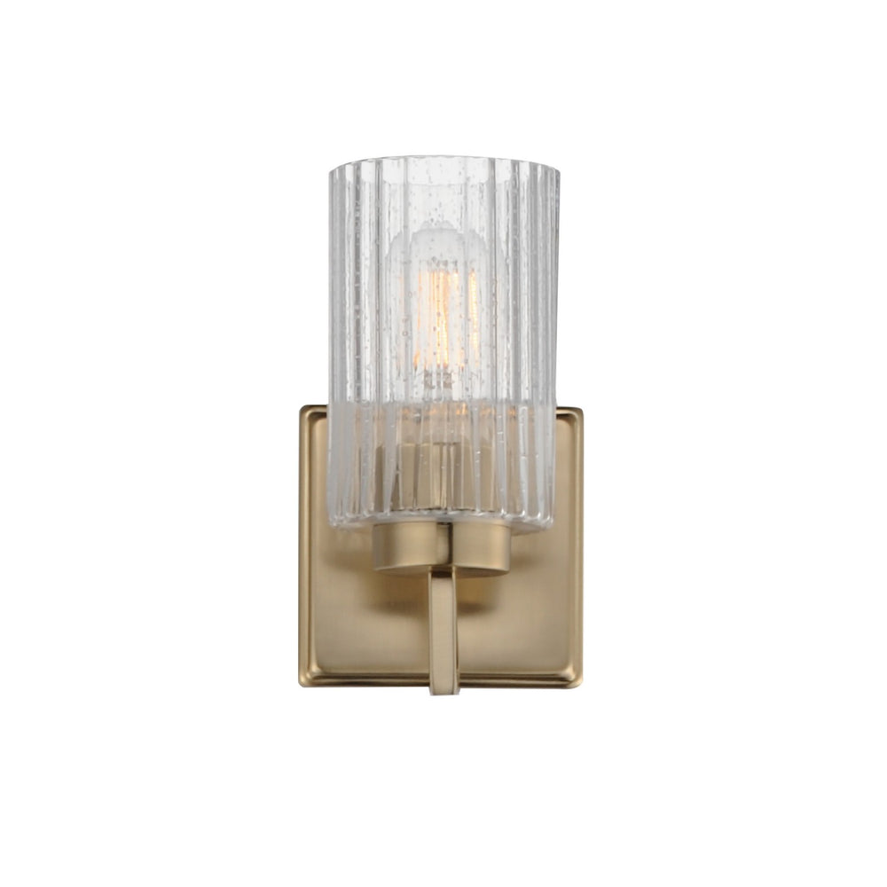 Maxim - One Light Wall Sconce - Rigata - Satin Champagne- Union Lighting Luminaires Decor