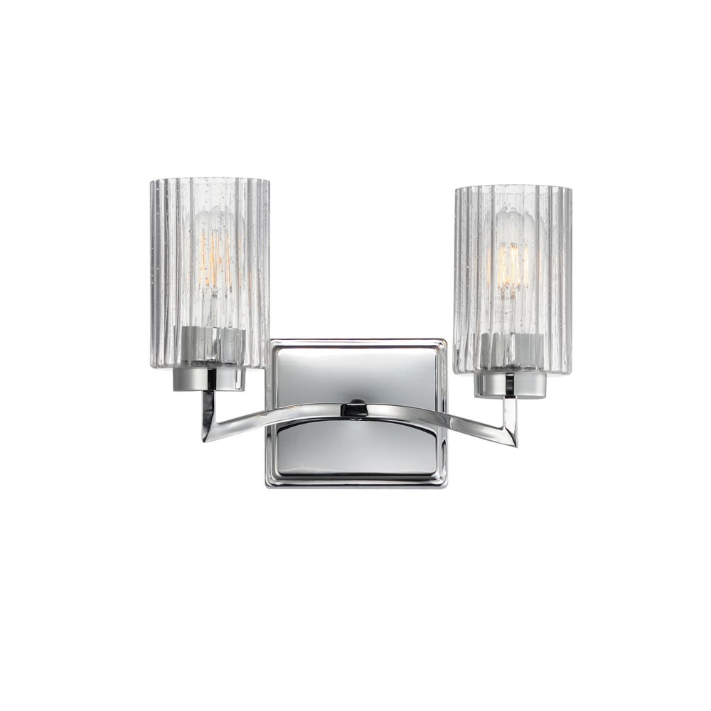 Maxim - Two Light Wall Sconce - Rigata - Polished Nickel- Union Lighting Luminaires Decor