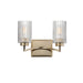 Maxim - Two Light Wall Sconce - Rigata - Satin Champagne- Union Lighting Luminaires Decor