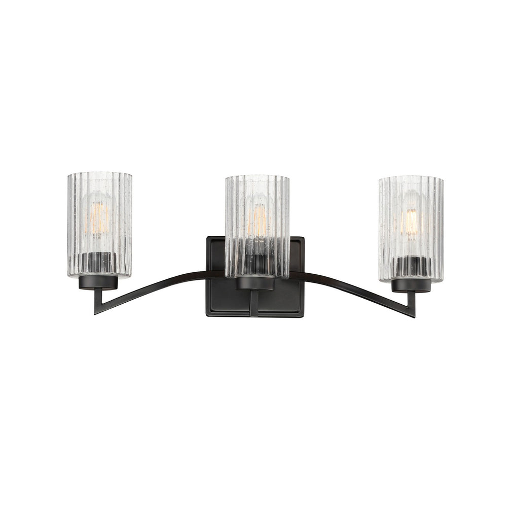 Maxim - Three Light Bath Vanity - Rigata - Black- Union Lighting Luminaires Decor