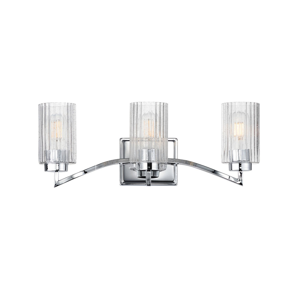 Maxim - Three Light Bath Vanity - Rigata - Polished Nickel- Union Lighting Luminaires Decor