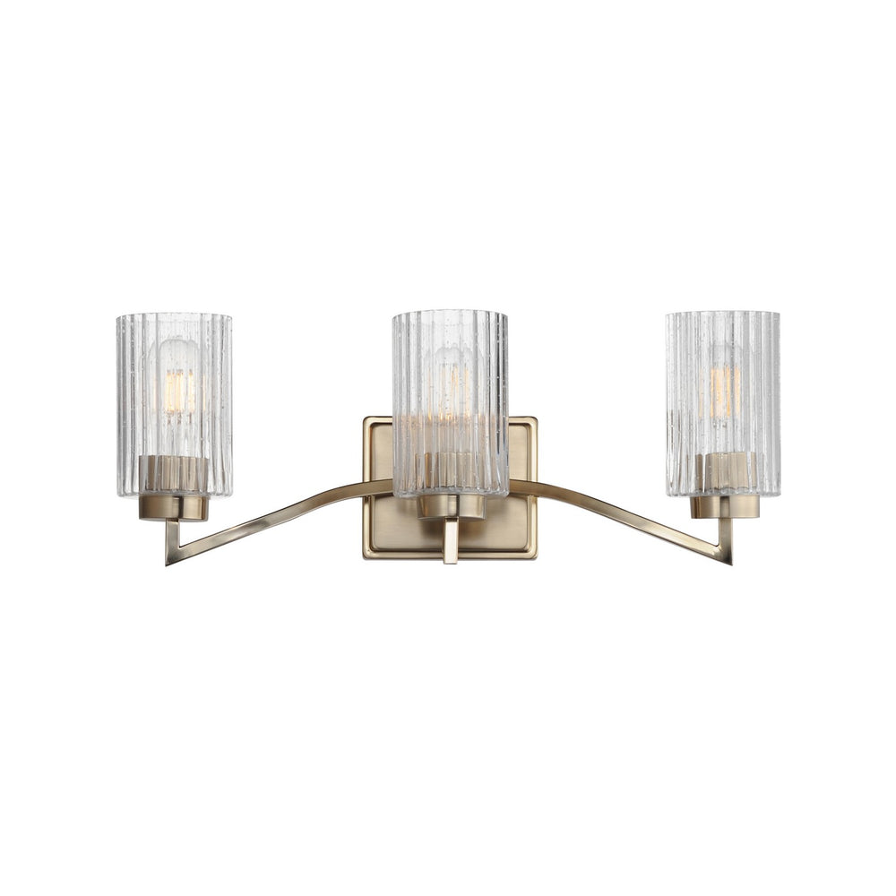 Maxim - Three Light Bath Vanity - Rigata - Satin Champagne- Union Lighting Luminaires Decor