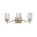 Maxim - Three Light Bath Vanity - Rigata - Satin Champagne- Union Lighting Luminaires Decor