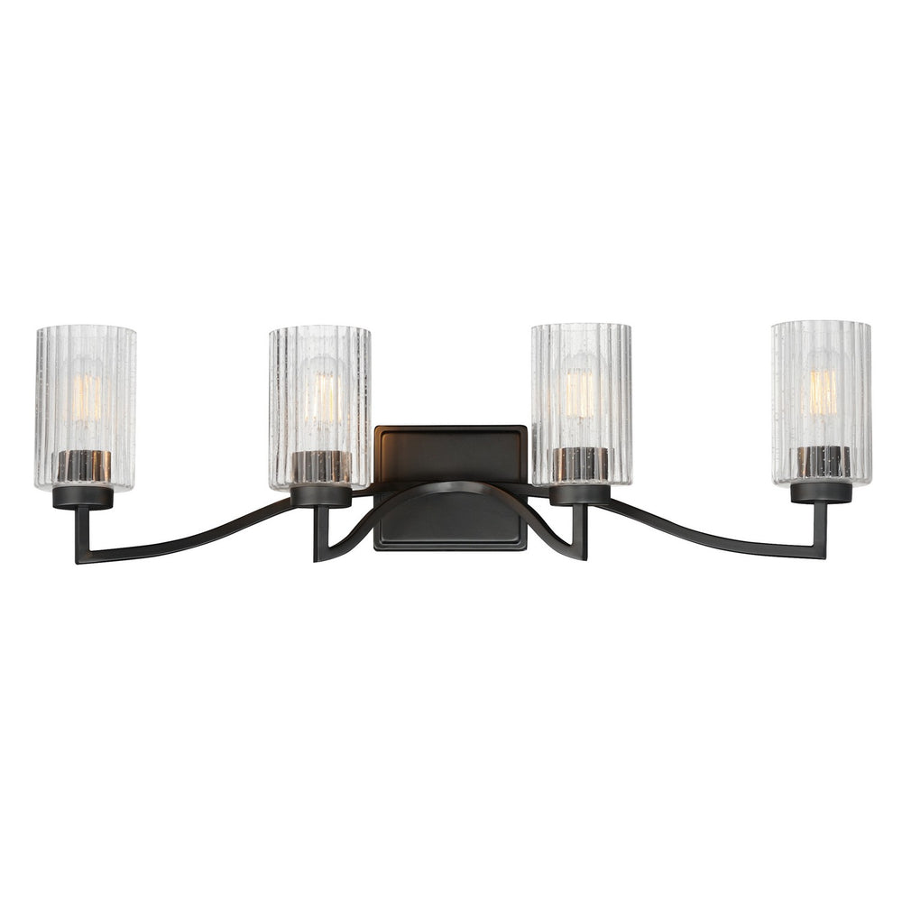 Maxim - Four Light Bath Vanity - Rigata - Black- Union Lighting Luminaires Decor