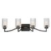 Maxim - Four Light Bath Vanity - Rigata - Black- Union Lighting Luminaires Decor