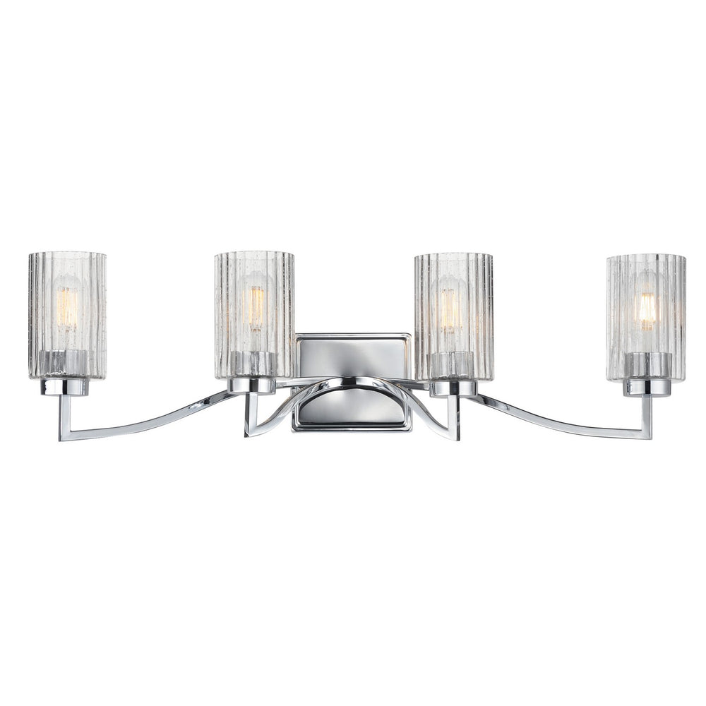 Maxim - Four Light Bath Vanity - Rigata - Polished Nickel- Union Lighting Luminaires Decor