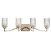 Maxim - Four Light Bath Vanity - Rigata - Satin Champagne- Union Lighting Luminaires Decor