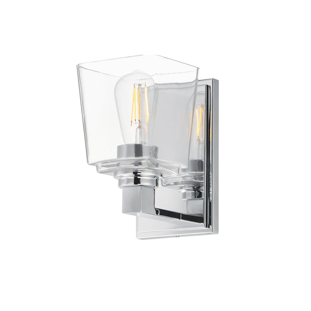 Maxim - One Light Wall Sconce - Cubos - Polished Chrome- Union Lighting Luminaires Decor