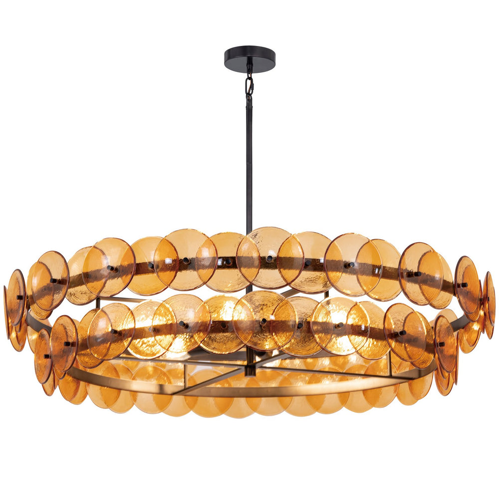 Maxim - Six Light Chandelier - Loren - Gunmetal- Union Lighting Luminaires Decor