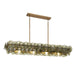 Maxim - Four Light Linear Chandelier - Loren - Weathered Brass- Union Lighting Luminaires Decor
