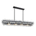 Maxim - Four Light Linear Chandelier - Loren - Gunmetal- Union Lighting Luminaires Decor