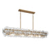 Maxim - Four Light Linear Chandelier - Loren - Weathered Brass- Union Lighting Luminaires Decor