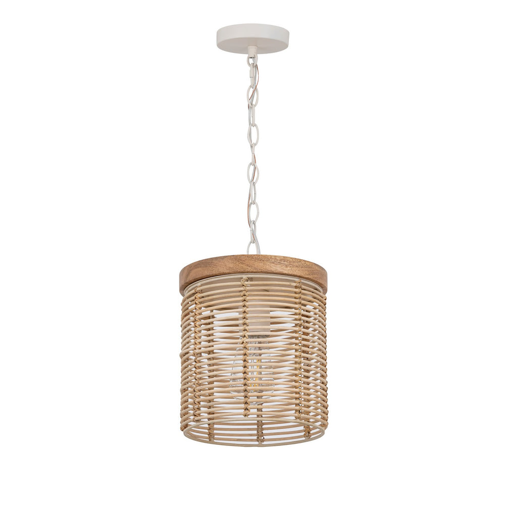 Maxim - One Light Pendant - Vannerie - Ecru- Union Lighting Luminaires Decor