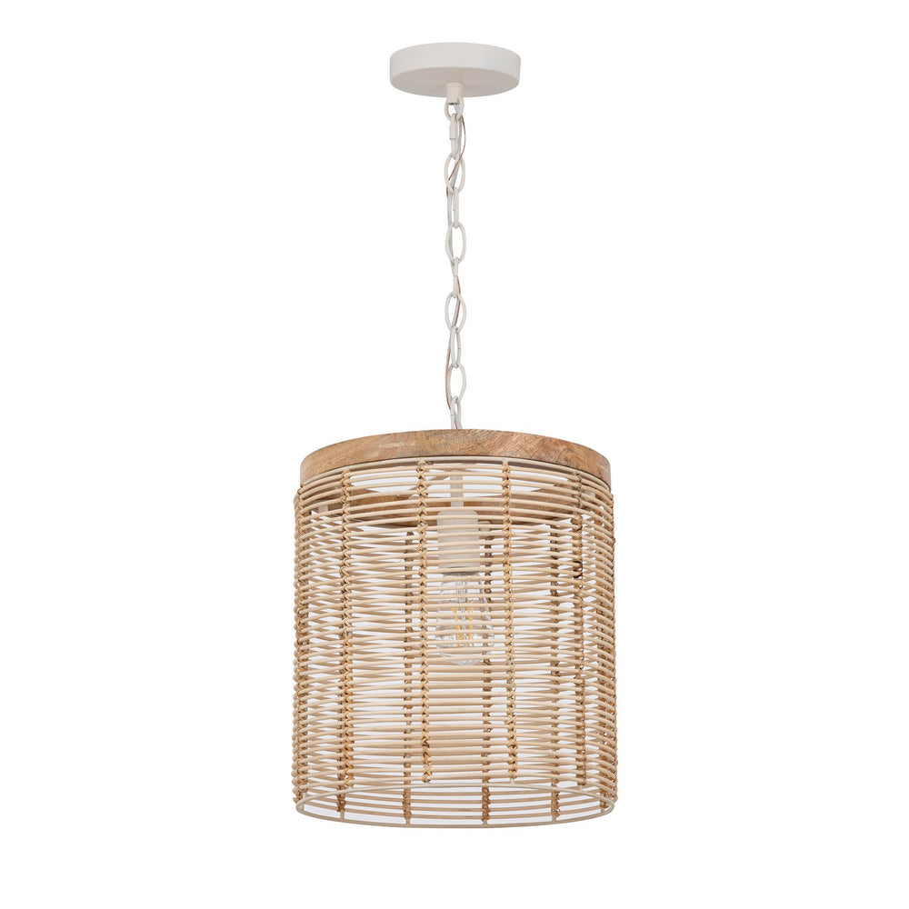 Maxim - One Light Pendant - Vannerie - Ecru- Union Lighting Luminaires Decor