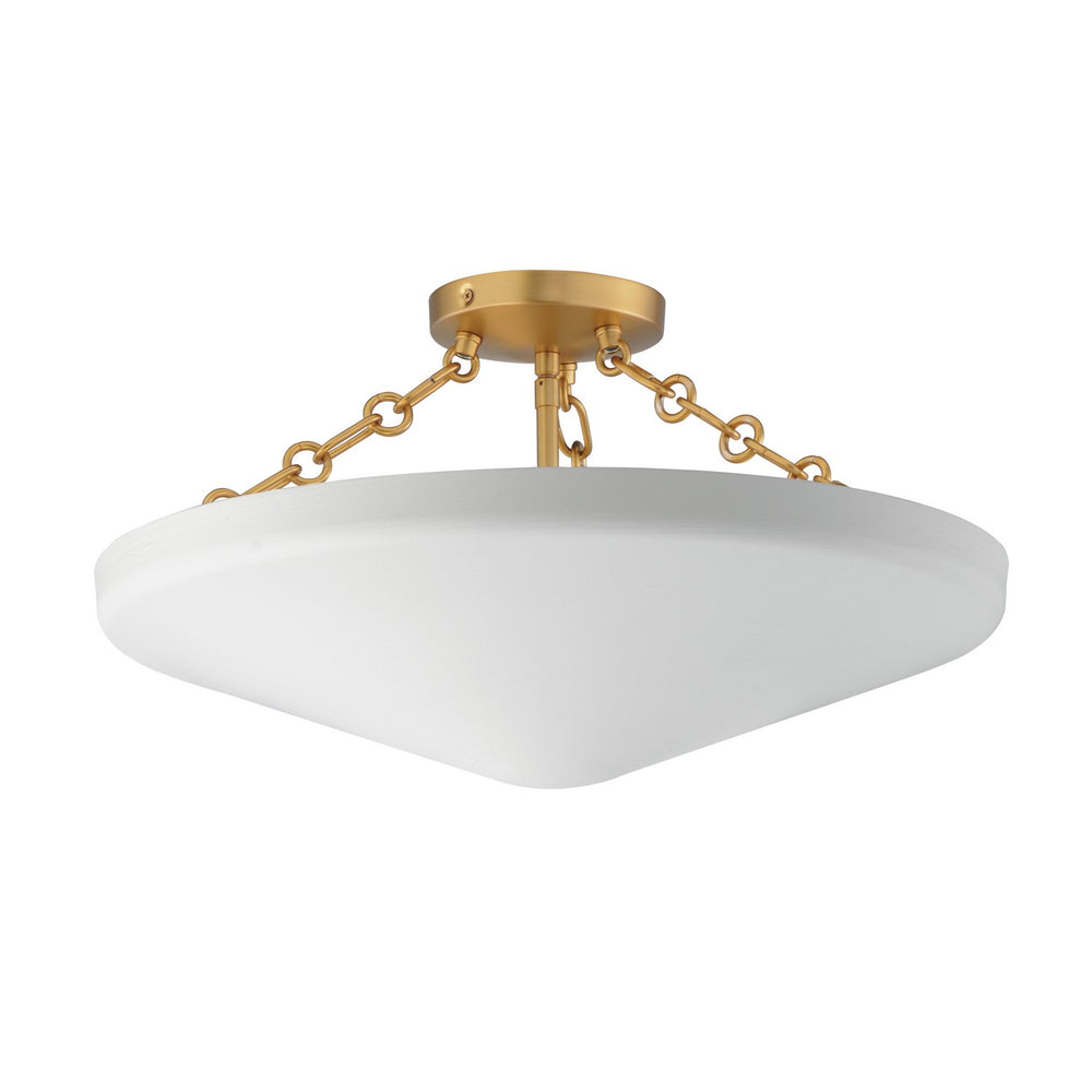 Maxim - Three Light Flush Mount - Artemis - Natural Aged Brass- Union Lighting Luminaires Decor