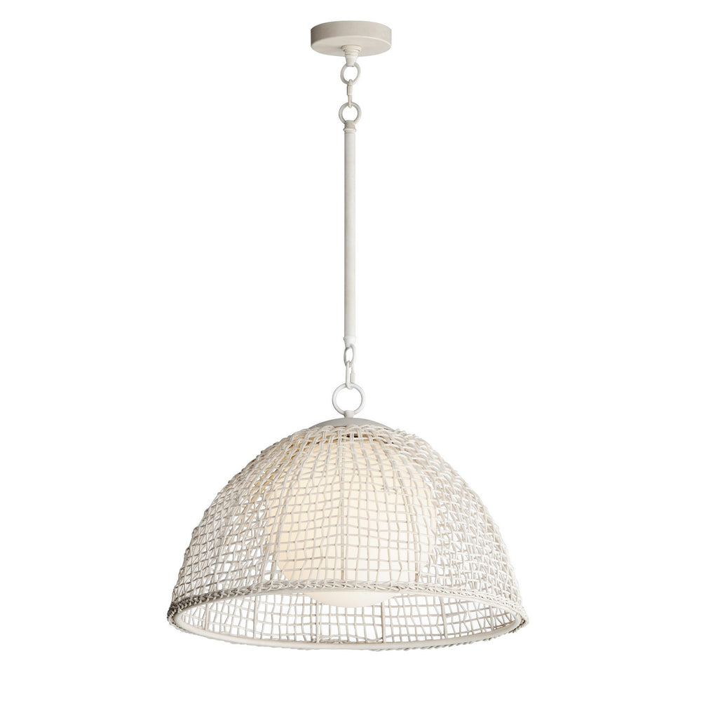 Maxim - One Light Pendant - Cestino - Weathered White- Union Lighting Luminaires Decor