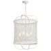 Maxim - Four Light Pendant - Cestino - Weathered White- Union Lighting Luminaires Decor