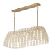 Maxim - Three Light Linear Pendant - Macrame - Gold- Union Lighting Luminaires Decor