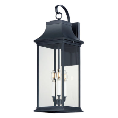 Maxim - Three Light Outdoor Wall Sconce - Vicksburg - Black- Union Lighting Luminaires Decor