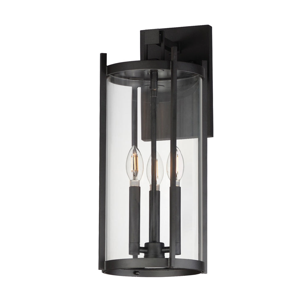 Maxim - Three Light Wall Sconce - Belfry - Black- Union Lighting Luminaires Decor