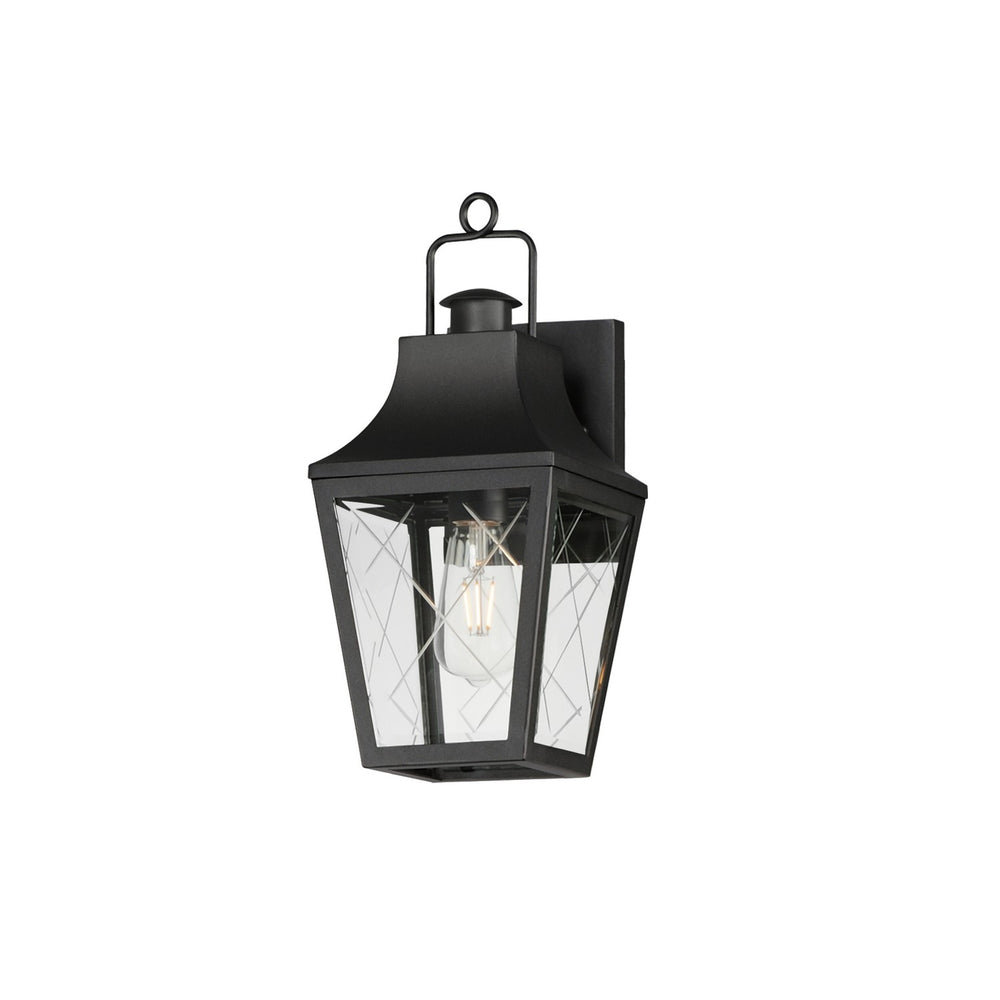 Maxim - One Light Outdoor Wall Sconce - Storybook - Black- Union Lighting Luminaires Decor