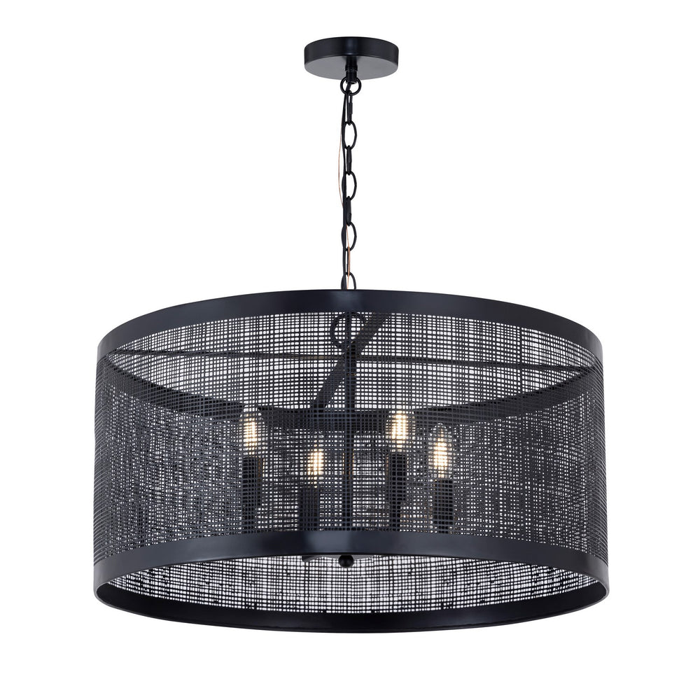 Maxim - Four Light Pendant - Hatcher - Black- Union Lighting Luminaires Decor