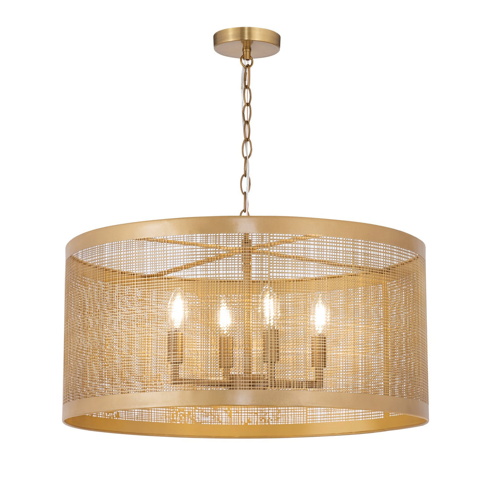 Maxim - Four Light Pendant - Hatcher - Gold- Union Lighting Luminaires Decor