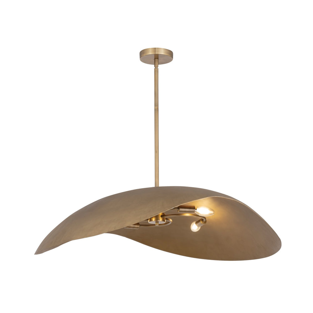Maxim - Four Light Pendant - Denarii - Natural Gold- Union Lighting Luminaires Decor