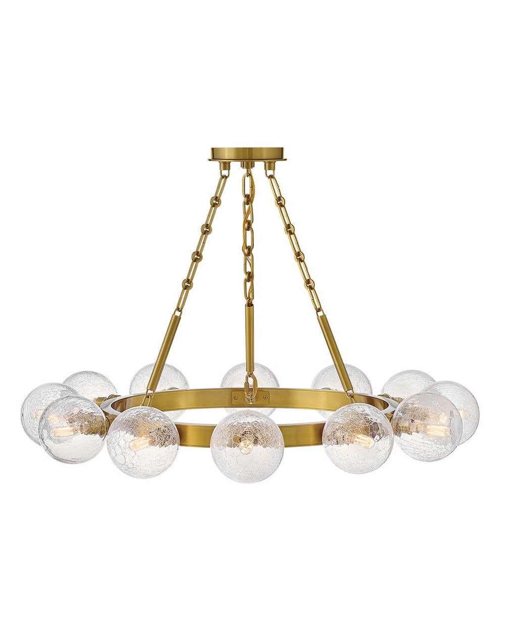 Fredrick Ramond Canada - LED Chandelier - Coco - Lacquered Brass- Union Lighting Luminaires Decor