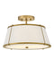 Hinkley Canada - LED Semi-Flush Mount - Clarke - Lacquered Dark Brass- Union Lighting Luminaires Decor